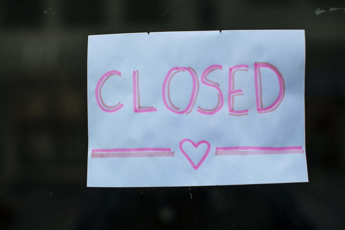 business closed due to coronavirus