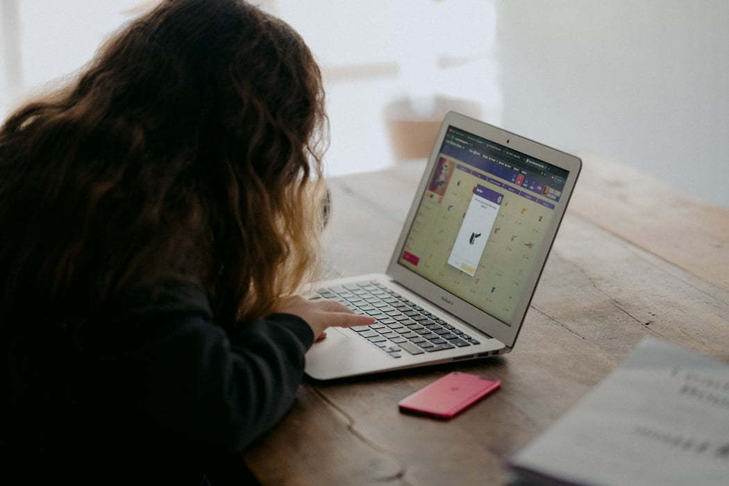 preschooler using zoom for school